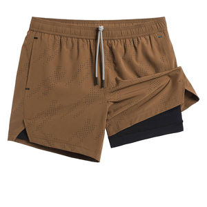 Shorts de sport légers en Spandex/Polyester pour hommes – Style sportif, haute qualité, finition lisse, taille élastique - Product Image 1