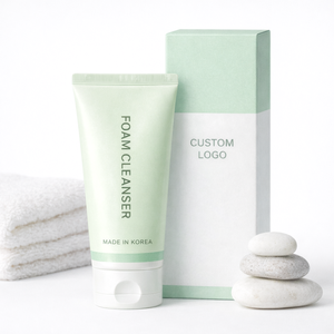 Crema Facial Vegana Coreana Antiarrugas, Limpiador Facial Suave con Centella Asiática y Té Verde, Hidratante y Calmante, OEM - Product Image 3