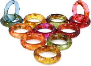 Modern Resin Napkin Rings Set 4.5cm Wide Durable <b>Table</b> Decor Wedding Napkin Holders Ring Shape Colorful Design - Product Image 4