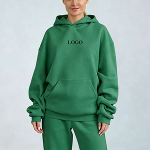Sudadera con capucha ligera de felpa sin cepillar para mujer, corte holgado, estilo urbano, para boutiques de EE. UU. - Product Image 4