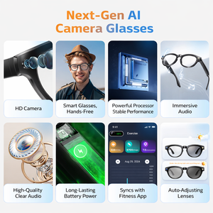 Gafas Inteligentes con Cámara, Nuevas Tendencias 2025, Ligeras, para Viajes, Cámara 4K <span class=keywords><strong>de</strong></span> 8 Megapíxeles - Product Image 5