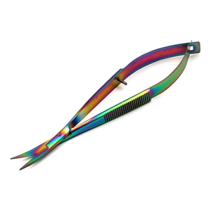 Precision Curved Sharp Stainless Steel Spring <b>Scissors</b> <b>Nail</b> Cuticle Care Tool Simple Design White Box Packaging Custom Logo - Product Image 6