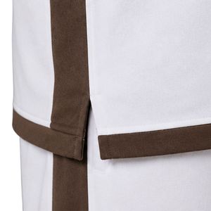 White Mens Oversized <b>T</b> <b>Shirt</b> And Shorts Set Brown Contrast Panels Custom Logo Crew Neck Casual Streetwear Wholesale Manufacturer - Product Image 6