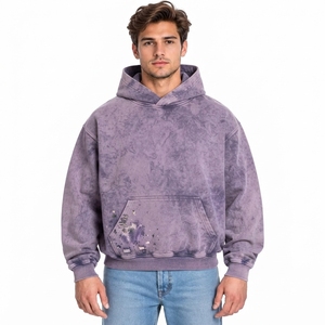 Modern Multi <b>Grey</b> Patchwork Drop Shoulder <b>Hoodies</b> Cut And Sew Combed Cotton Breathable Comfortable Oversized <b>Hoodies</b> - Product Image 3