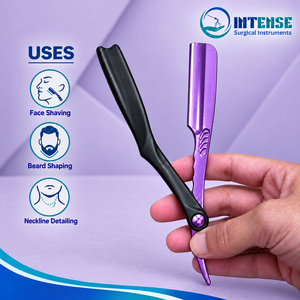 Juego de Navajas de Barbero de Acero Inoxidable con Cuchillas de Repuesto, Herramienta Profesional para Afeitar y Peinar para Salón - Product Image 4
