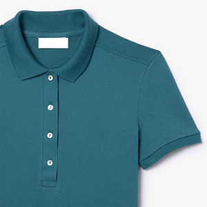 PUFFIN SPORTS Polo à manches courtes pour femme, couleur unie, coton tricoté, respirant, coupe décontractée, pour le printemps et l'été - Product Image 5
