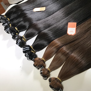 Vietnamese Raw Bone Straight Virgin Cuticle Aligned <b>Hair</b> Bundles Unprocessed Double Weft Machine <b>Hair</b> Extensions Wholesale - Product Image 4