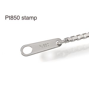 Collier chaîne japonaise Pt850 en platine, élégant, tendance, mode, argent, pour hommes et femmes, bijoux fins - Product Image 4