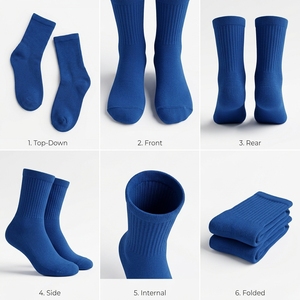 Fashion Unisex Crew <b>Socks</b> Comfortable Everyday <b>Hosiery</b> Custom Private Label OEM - Product Image 3