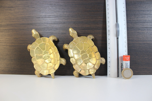Cendrier tortue en laiton massif, plateau de rangement décoratif en laiton, cendrier de table pour la maison, le bureau et la décoration nautique - Product Image 2
