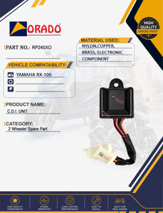 ยูนิต CDI ยามาฮ่า RX 100 คุณภาพส่งออก สำหรับอะไหล่รถจักรยานยนต์สองล้อ อินเดีย ออราโด - Product Image 4