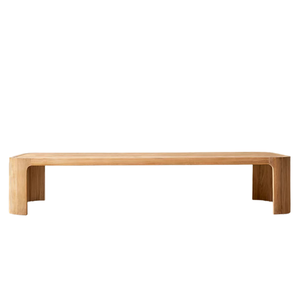Table basse d'extérieur en teck massif de luxe The Plaza, collection de meubles contemporains pour villas, hôtels et patios - Product Image 6