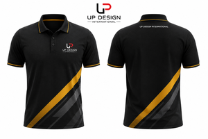 เสื้อกอล์ฟผู้ชายแบบกำหนดเอง แห้งเร็ว 100% โพลีเอสเตอร์ ระบายอากาศได้ดี ชุดทีมกอล์ฟ โลโก้สั่งทำ ชุดกีฬาองค์กร รับผลิตแบบ OEM - Product Image 4