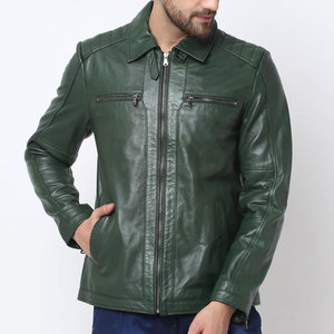 Chaqueta de Cuero 100% Genuino para Hombre, Nueva y Elegante, con Estampado de Piel de Cocodrilo, Estilo Vintage, para Otoño - Product Image 4