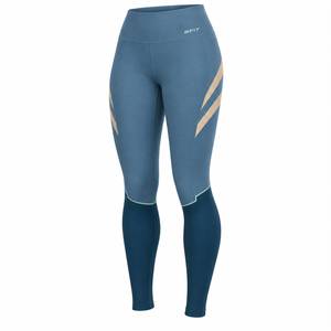 Women's High Waisted Colorblock <b>Leggings</b> With Bright <b>Line</b> Decoration Full Length Sporty Style Stretch Breathable Compression Fit - Product Image 2
