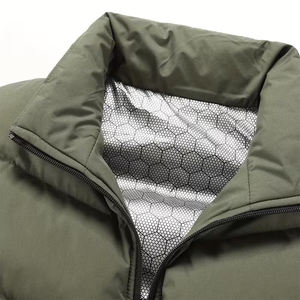 Gilet d'hiver coupe-vent pour homme, service OEM, avec fermeture éclair, deux poches, pour activités de plein air. - Product Image 3