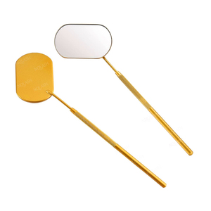 Professional Lash Checking Gold <b>Mirror</b> with Long Handle Stainless Steel Body for Salon Use Stainless Steel Eyelash <b>Mirror</b> - Product Image 1