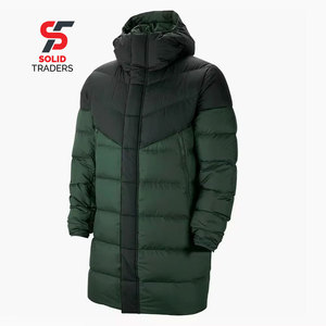 Chaqueta Larga Acolchada de Invierno, Resistente al Agua, de Alta Calidad, con Capucha, 70% Plumón, Ecológica, Marca Solid Trader - Product Image 1
