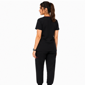 Uniforme Médico Personalizado para Enfermeras, Conjunto de Blusa con Cuello en V y Pantalones de Tela Elástica para Hospital, Clínica y Servicios de Salud - Product Image 6
