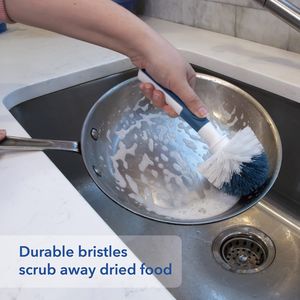 Cepillo de limpieza para esquinas de difícil acceso, cepillo pequeño para fregadero con cerdas que no rayan para lavar platos en la cocina - Product Image 5