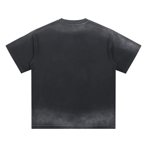 T-shirts personnalisés avec logo, effet délavé vintage, teinture décolorée par le soleil, qualité supérieure, pulvérisation manuelle pure. - Product Image 4
