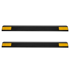 Set di 2 Ferma-Parcheggio Riflettenti in Plastica Resistente da 18 Pollici per Garage e Veicoli - Product Image 1