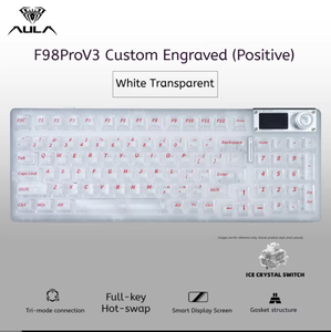 Teclado Mecánico AULA F98 Pro V3 de Tamaño Completo, Retroiluminación RGB Personalizable, USB Inalámbrico, Plug&Play para Juegos con Perilla de Control - Product Image 1