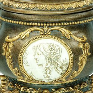 Scatola Portagioie Decorativa Alta 9 Pollici con Finitura Bronzo per una Conservazione Elegante - Product Image 2