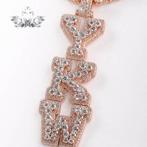 Pendentif Hip Hop de Luxe en Argent 925 avec Sertissage Griffe et Moissanite VVS de Haute Qualité, Style Cuban Link Iced Out - Product Image 3