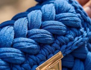 Blue <b>Braided</b> Handmade Purse Ethnic Stylish Pearl Two Straps Purse Boho Shoulder Bag Cotton <b>Cord</b> Weaving for Women's - Product Image 2