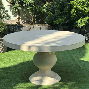 Table basse moderne d'extérieur en béton GFRC, légère, en fibrociment, pour patio et jardin, idéale pour l'ameublement d'hôtels et de complexes hôteliers - Product Image 5
