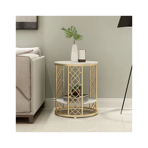 Modern Marble Top Side <b>Table</b> With Metal Frame New Design Stylish Accent <b>Table</b> <b>Living</b> <b>Room</b> Bedroom Sofa <b>End</b> <b>Table</b> - Product Image 1