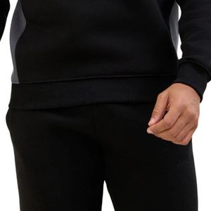 Sweat-shirt à col rond pour homme, couleur noire, style color block, en molleton décontracté, idéal pour le sport, la gym, le streetwear et la mode - Product Image 6