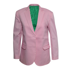 Blazer de la Hermandad Alpha Pink para Mujer, 100% Poliéster, Cierre de Cremallera, Doble Ribete, Chaqueta Formal Griega para Negocios, Impermeable, Envío Inmediato, Escolar - Product Image 1
