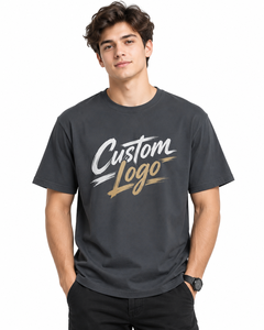 T-shirt uni à col rond et manches courtes pour homme, 100 % coton, bleu marine, respirant, coupe classique, jersey tricoté, unisexe, vente en gros - Product Image 2