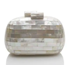 Pochettes de luxe en laiton nacre de créateur faites à la main sac à main de soirée pour la mariée mariage sac de fête exclusif pour dames - Product Image 2