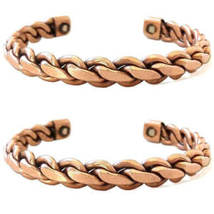 Pulsera de Cobre con Imán de Metal para Hombre y Mujer, Diseño Moderno, Regalo para Apoyar la Curación y Terapia, AL MALIK CRAFT - Product Image 1