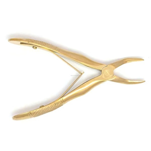 Juego de Pinzas de Extracción Dental Pediátricas Chapadas en Oro, Instrumentos Quirúrgicos de Acero Inoxidable, Proveedor Mayorista - Product Image 4