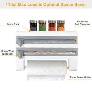 Dispenser Magnetico per Pellicola Alimentare con Organizzatore Ricaricabile in Alluminio per Fogli di Alluminio e Pellicola Plastica per Cucina - Product Image 4