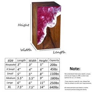 กล่องใส่ของที่ระลึกไม้โรสวูดฝังเรซิ่นลายคลื่นทะเล ของที่ระลึกเพื่อเป็นที่ระลึกส่วนตัว - Product Image 3