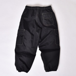 Pantalon de ski noir haut de gamme coupe-vent imperméable avec fermeture éclair imprimée, multiples poches, isolation hivernale pour activités de plein air - Product Image 1