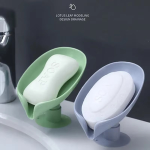 Professional Super New Leaf Shape Soap Box <b>Drain</b> Soap Holder Box <b>Bathroom</b> Accessories Toilet Laundry Soap Box Bat Good Quality - Product Image 3