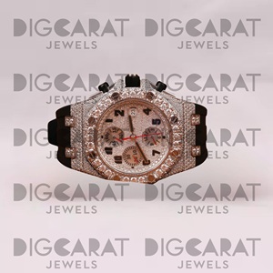 Reloj de Cuarzo de Lujo para Hombre con Diamantes Moissanite, Resistente al Agua, de Acero Inoxidable, Ideal para Fiestas, en Venta - Product Image 1