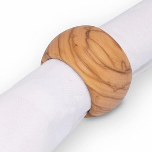 Anneaux de serviette ronds en bois d'acacia de 2,5 cm, couleur unie, classiques, durables, écologiques, en vrac, pour la décoration de table de mariage, d'hôtel et de restaurant - Product Image 3