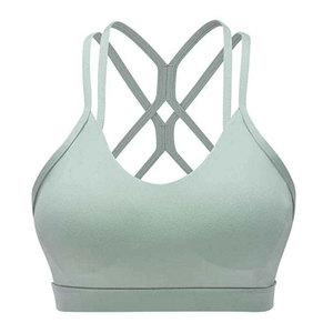 Breathable Simple Women's Sports <b>Bra</b> Front Logo High Support Yoga <b>Bra</b> Adjustable Straps Removable Pads Quick Dry Pakistan Made - Product Image 1