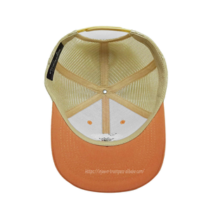 Casquette de baseball structurée en sergé de coton réglable avec patch brodé et logo personnalisé, casquette de camionneur en maille à 6 panneaux, vente en gros - Product Image 6
