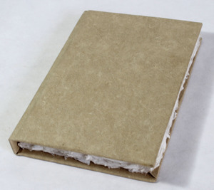 Carnet de notes artisanal en papier de chanvre rigide avec couverture en papier recyclé à bords naturels de qualité supérieure - Product Image 1