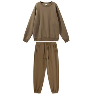 ชุดวอร์มมีฮู้ดผ้าฟลีซแบบสวมใส่สบายสำหรับฤดูหนาว ไซส์ใหญ่พิเศษ พร้อมโลโก้สั่งทำได้ สำหรับผู้หญิงและผู้ชาย - Product Image 1