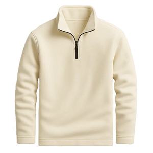 Sudadera extragrande de forro polar con cremallera de un cuarto y acabado de marca privada para marcas minoristas - Product Image 3