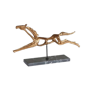 Metal Haorse Sculpture Abstract Artistic Figurine Modern <b>Table</b> Display Unique Designer Home Accent Room Decor Desktop Sculpture - Product Image 1